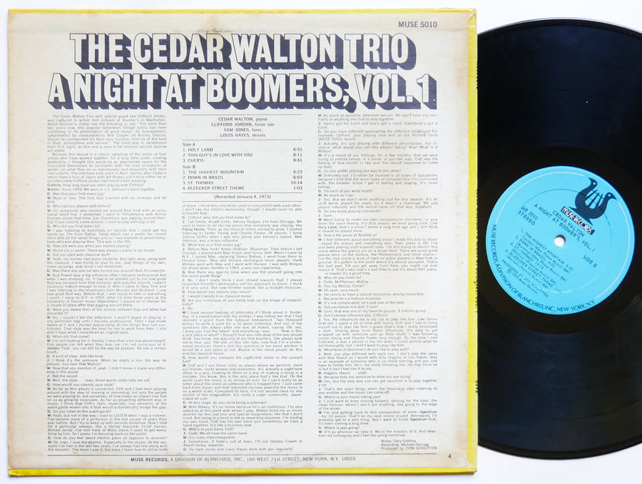 CEDAR WALTON CLIFFORD JORDAN A Night At Boomers, Vol. 1 MUSE MR 5010 US 1973