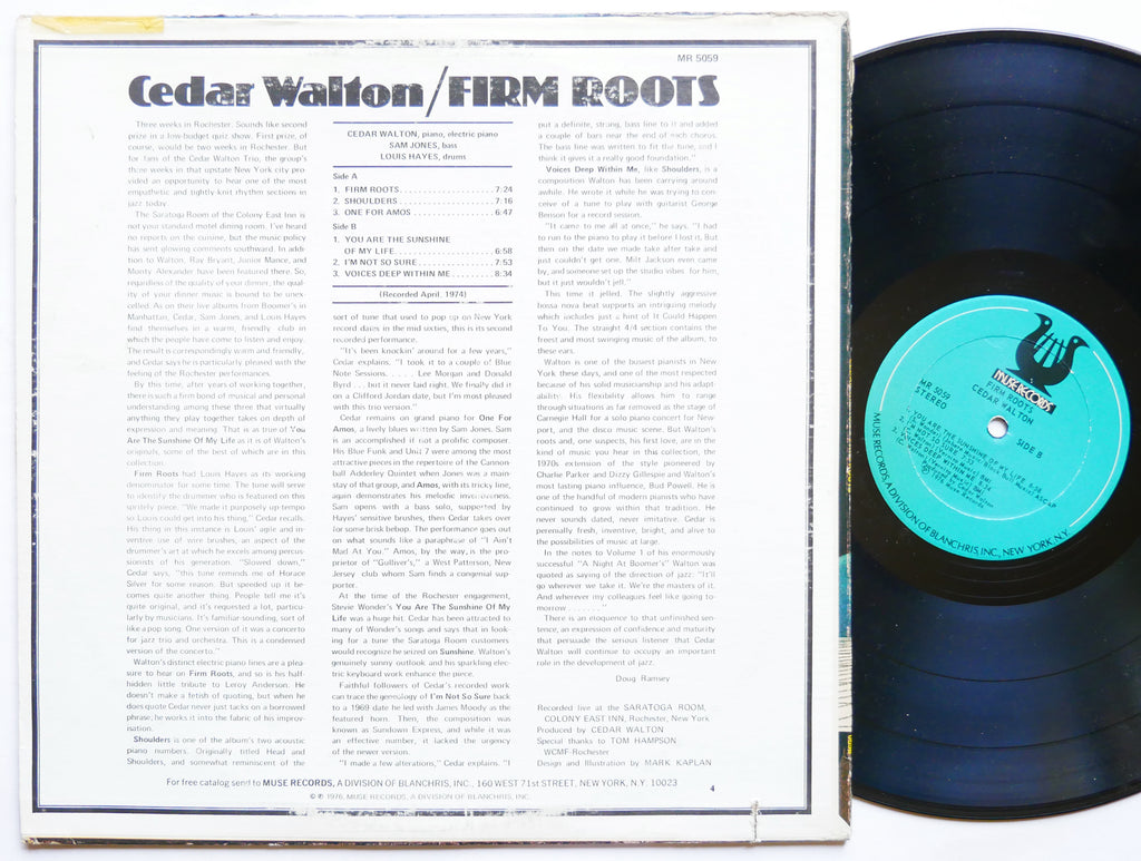 CEDAR WALTON Firm Roots LP MUSE RECORDS MR 5059 US 1976 Sam Jones Louis Hayes