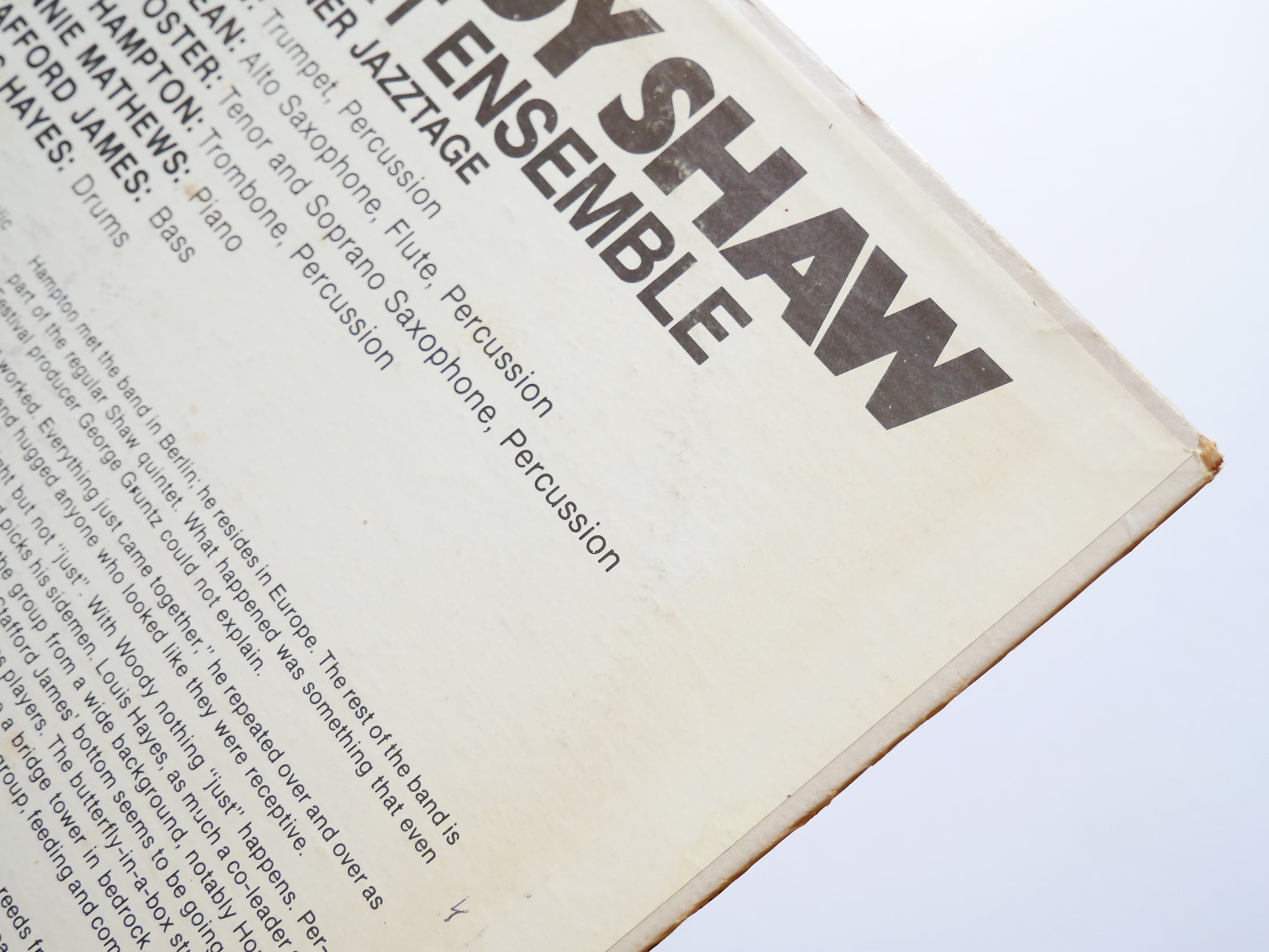 WOODY SHAW FRANK FOSTER At The Berliner Jazztage LP MUSE MR 5139 US 1977 PROMO