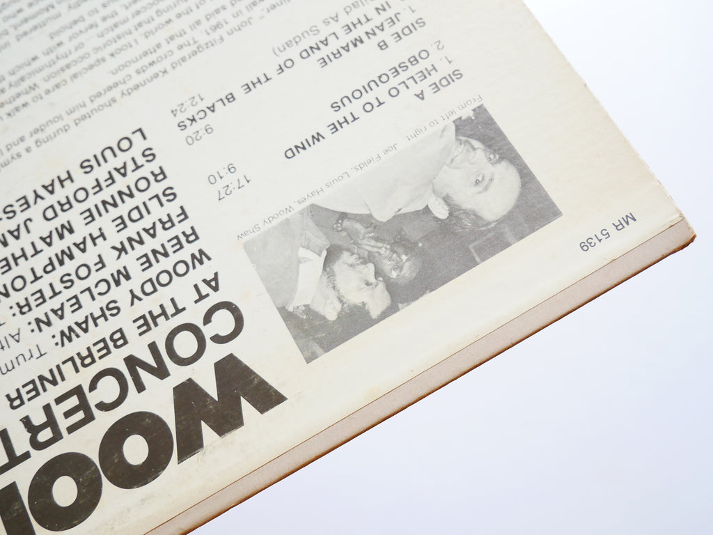 WOODY SHAW FRANK FOSTER At The Berliner Jazztage LP MUSE MR 5139 US 1977 PROMO