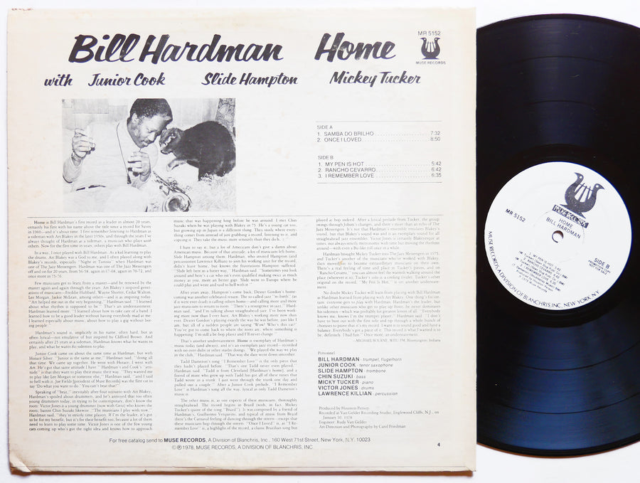 BILL HARDMAN Home LP MUSE MR 5152 US 1978 RVG PROMO Junior Cook Slide Hampton