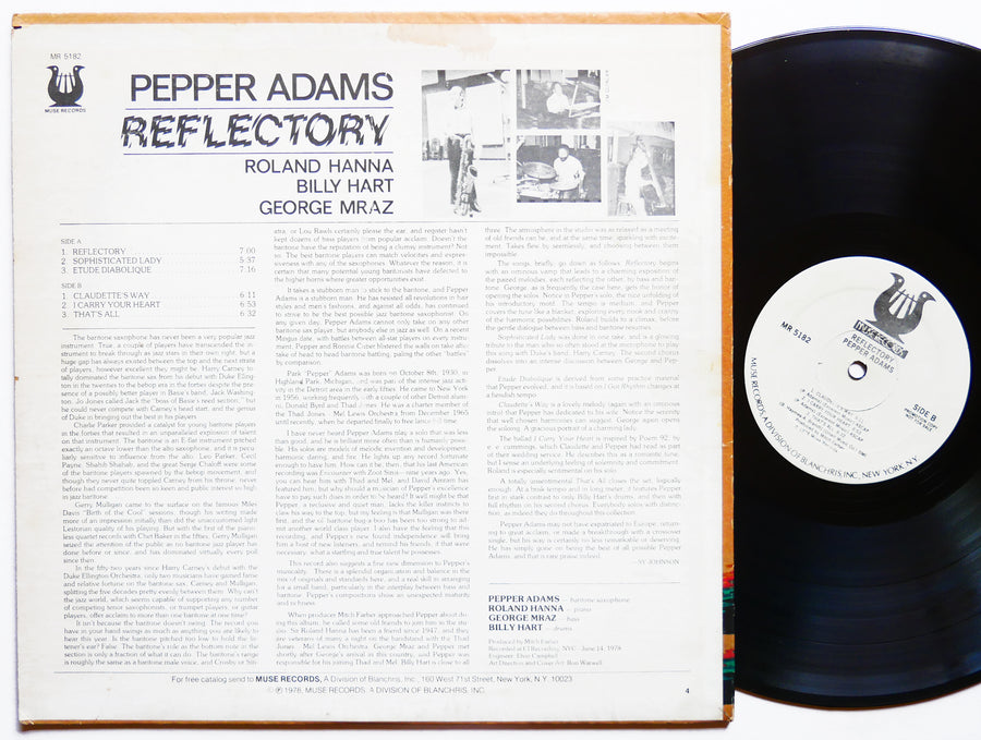 PEPPER ADAMS Reflectory LP MUSE RECORDS MR-5182 US 1978 PROMO Roland Hanna