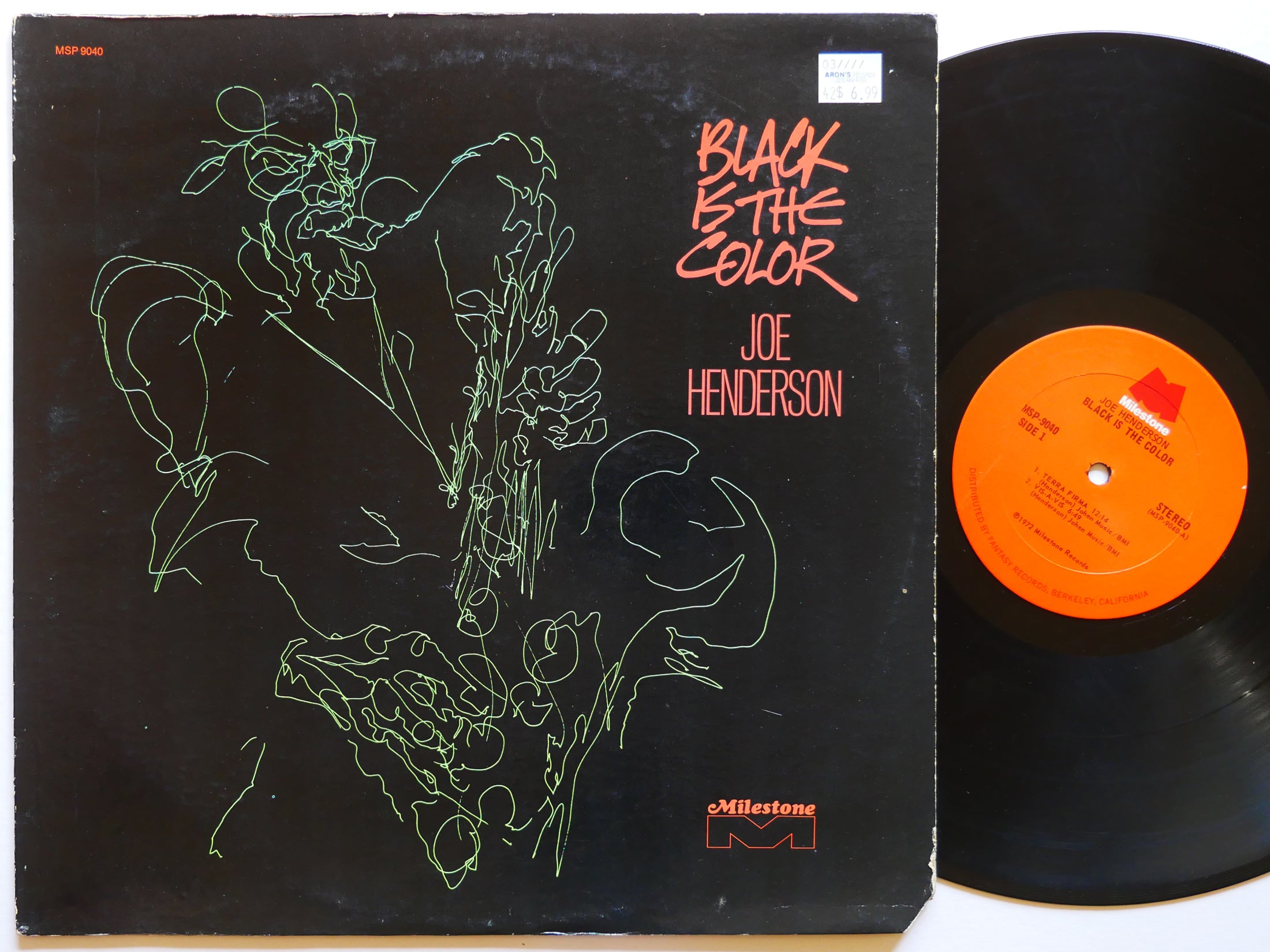JOE HENDERSON Black Is The Color LP MILESTONE MSP 9040 US 1972 Jack DeJohnette