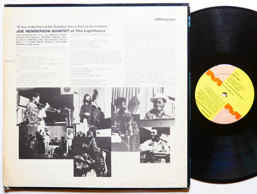JOE HENDERSON Quintet At The Lighthouse LP MILESTONE MSP 9028 US 1970 Woody Shaw