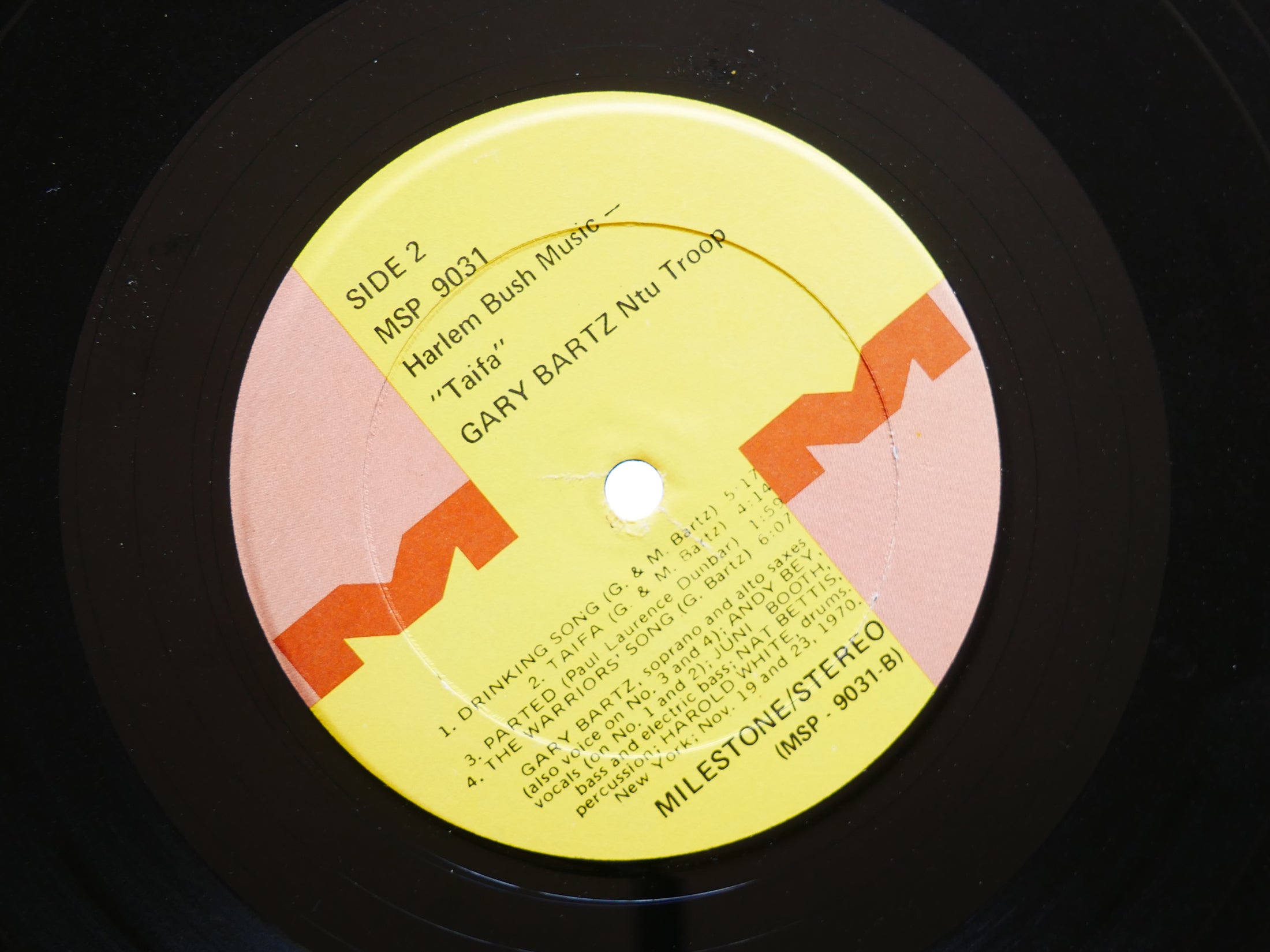 GARY BARTZ NTU Troop Harlem Bush Music Taifa LP MILESTONE MSP 9031 US 1971 JAZZ
