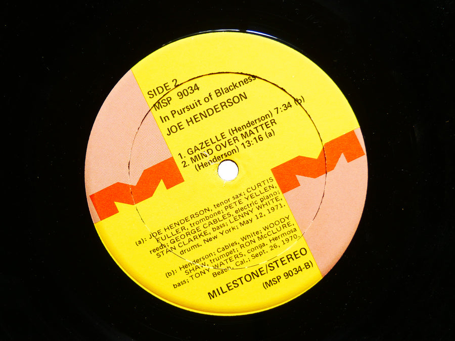 JOE HENDERSON In Pursuit Of Blackness LP MILESTONE MSP 9034 US 1971 Woody Shaw