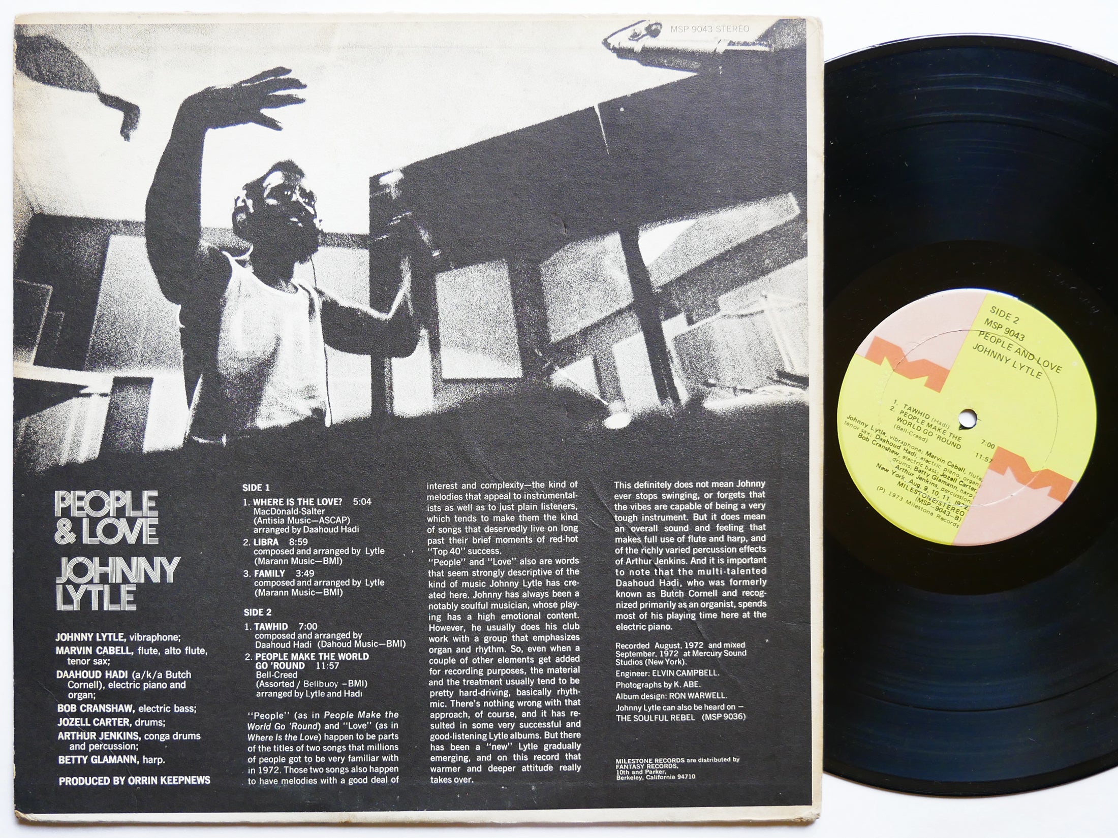 JOHNNY LYTLE People & Love LP MILESTONE MSP 9043 Orig US 1973 Jazz Funk
