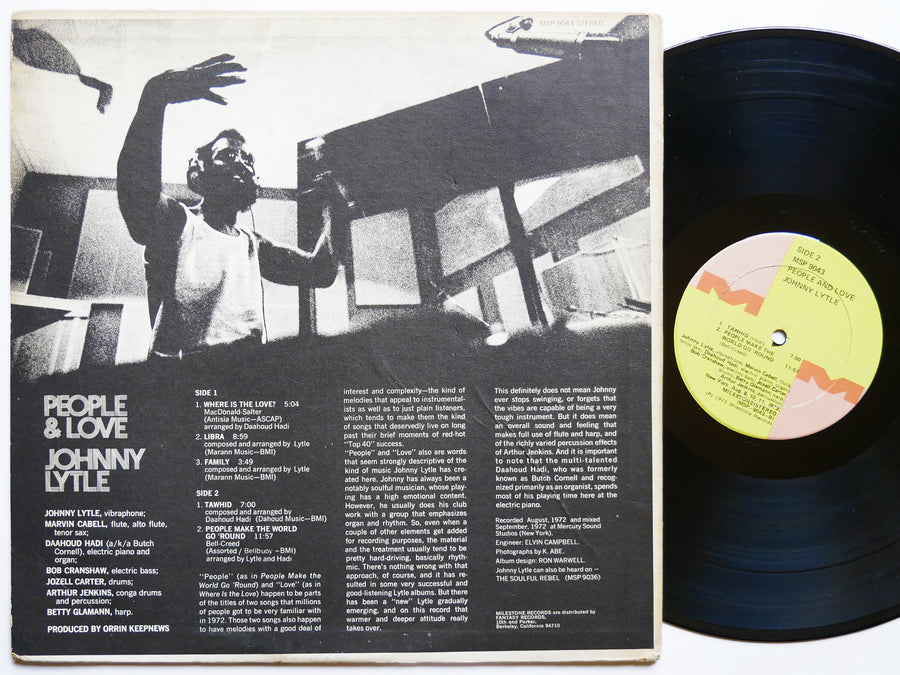 JOHNNY LYTLE People & Love LP MILESTONE MSP 9043 Orig US 1973 Jazz Funk