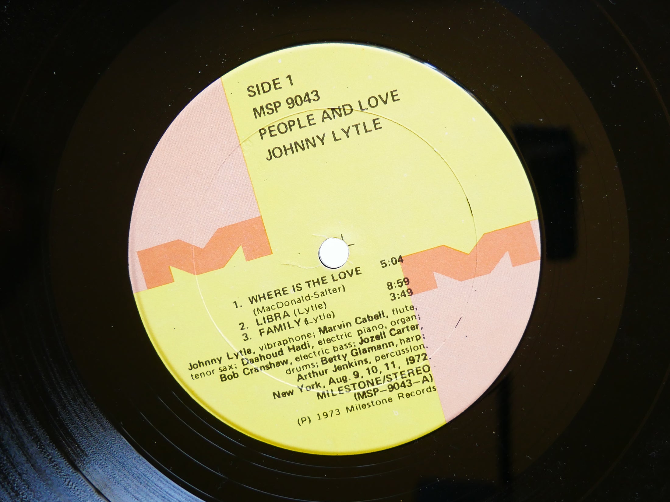 JOHNNY LYTLE People & Love LP MILESTONE MSP 9043 Orig US 1973 Jazz Funk