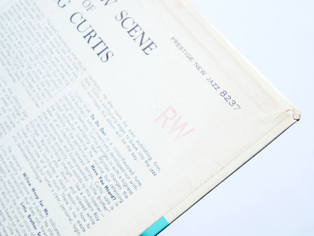 KING CURTIS The New Scene Of LP NEW JAZZ NJLP 8237 US 1960 DG MONO Wynton Kelly