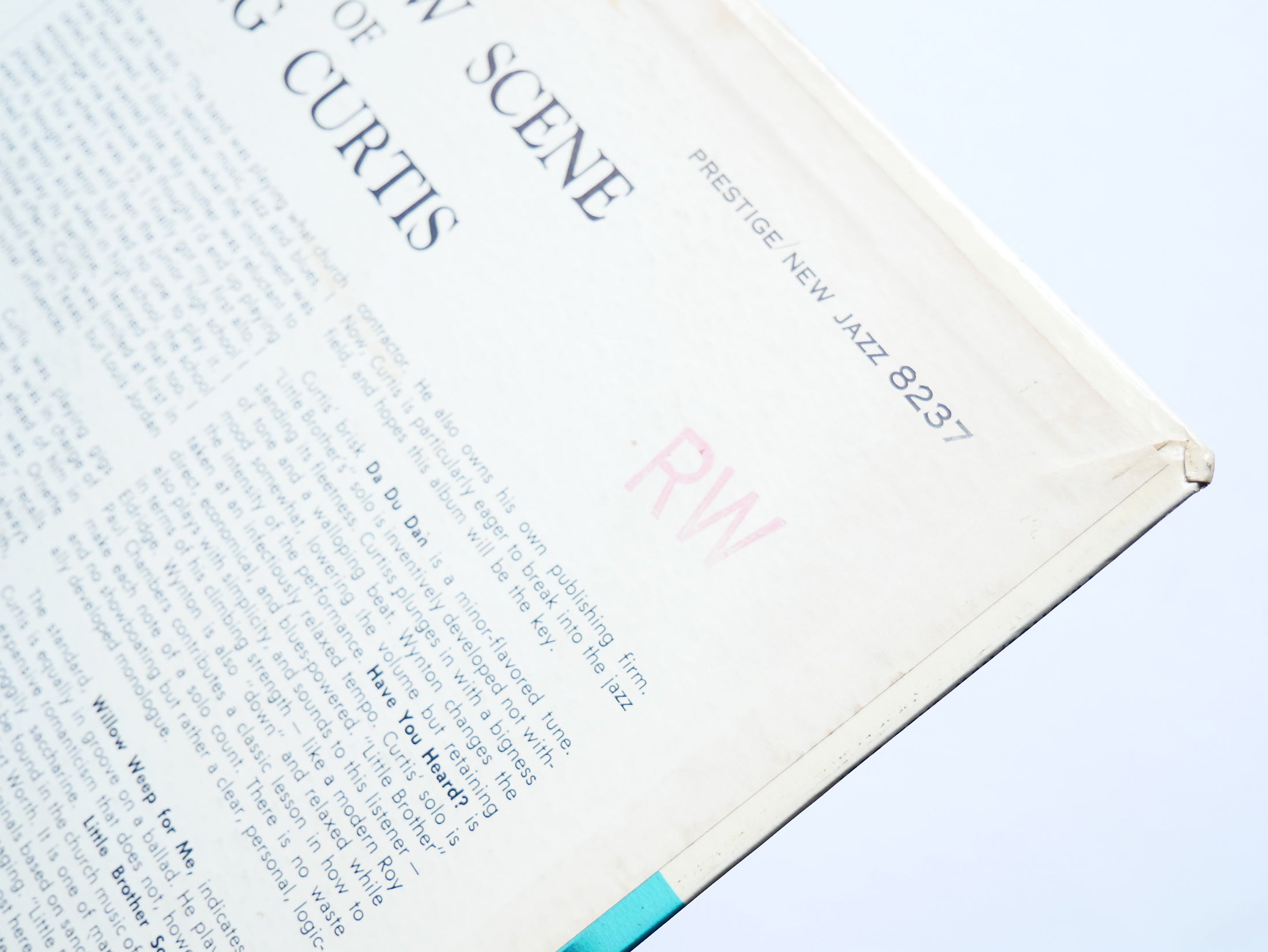 KING CURTIS The New Scene Of LP NEW JAZZ NJLP 8237 US 1960 DG MONO Wynton Kelly