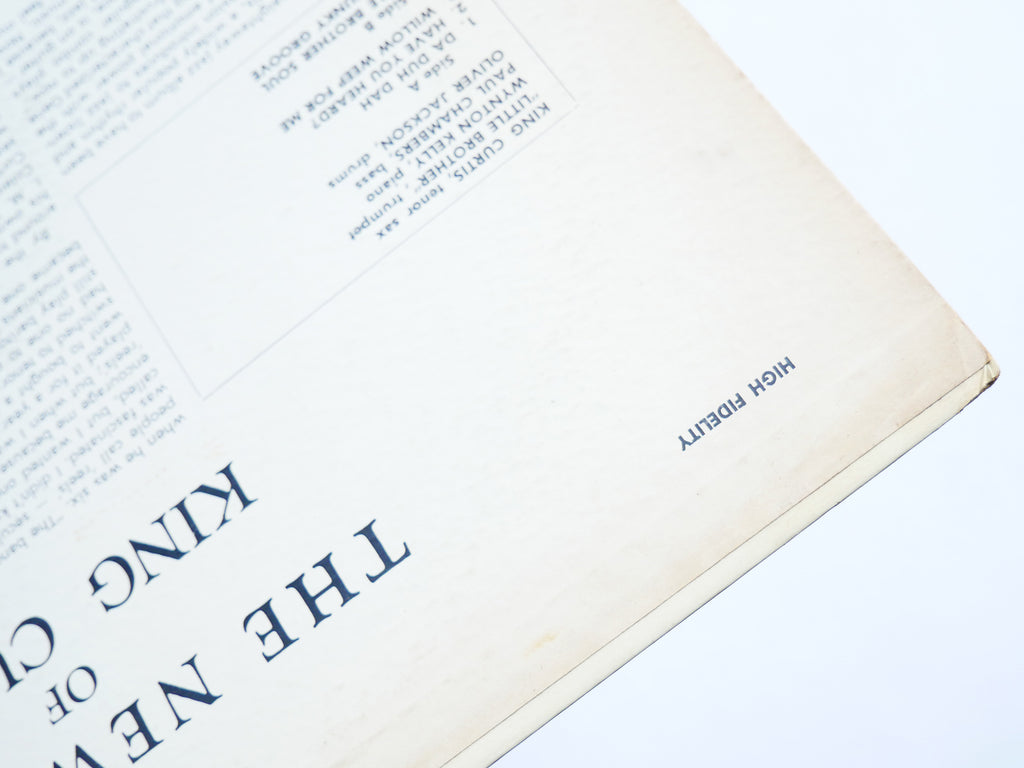 KING CURTIS The New Scene Of LP NEW JAZZ NJLP 8237 US 1960 DG MONO Wynton Kelly