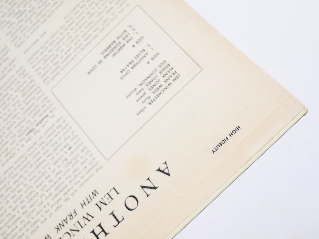 LEM WINCHESTER Another Opus LP NEW JAZZ NJLP 8244 US 1961 RVG DG MONO Hank Jones