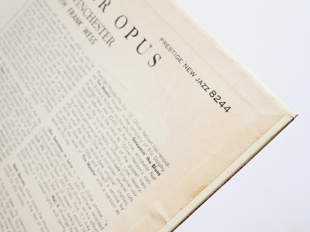 LEM WINCHESTER Another Opus LP NEW JAZZ NJLP 8244 US 1961 RVG DG MONO Hank Jones