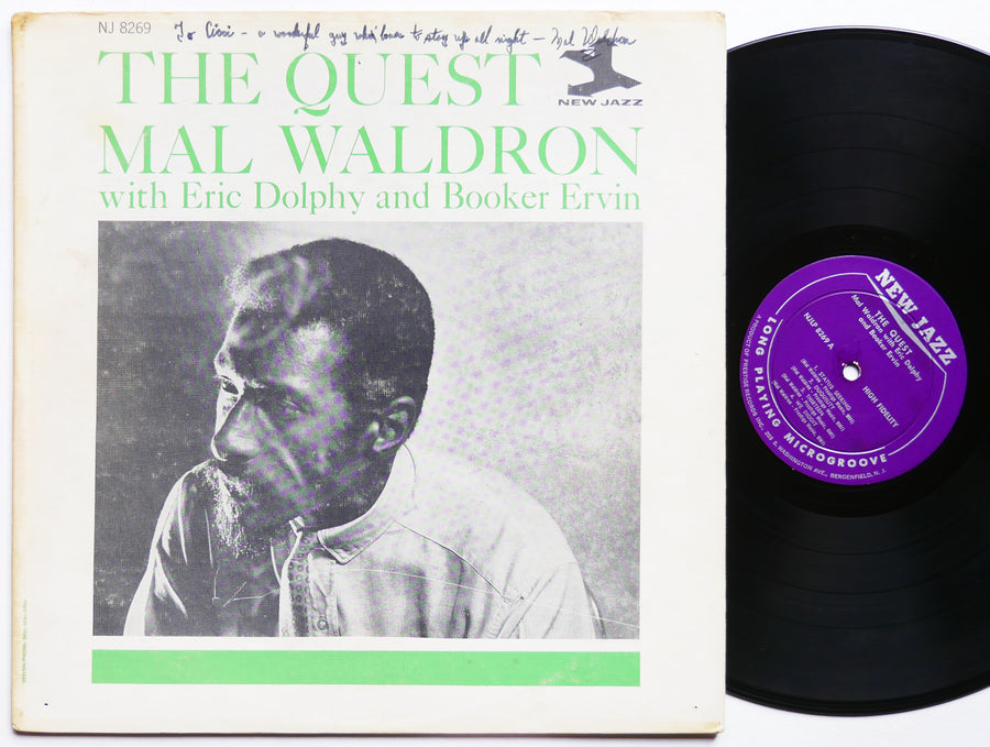 Signed by MAL WALDRON ERIC DOLPHY The Quest LP NEW JAZZ NJLP 8269 US '62 DG MONO