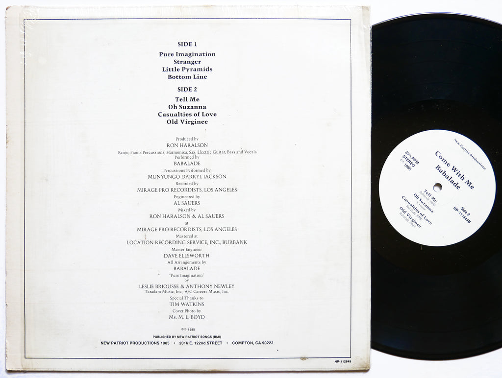 Signed by BABALADE E. OLAMINA Come With Me LP NEW PATRIOT NP-112849 US 1985 VG+