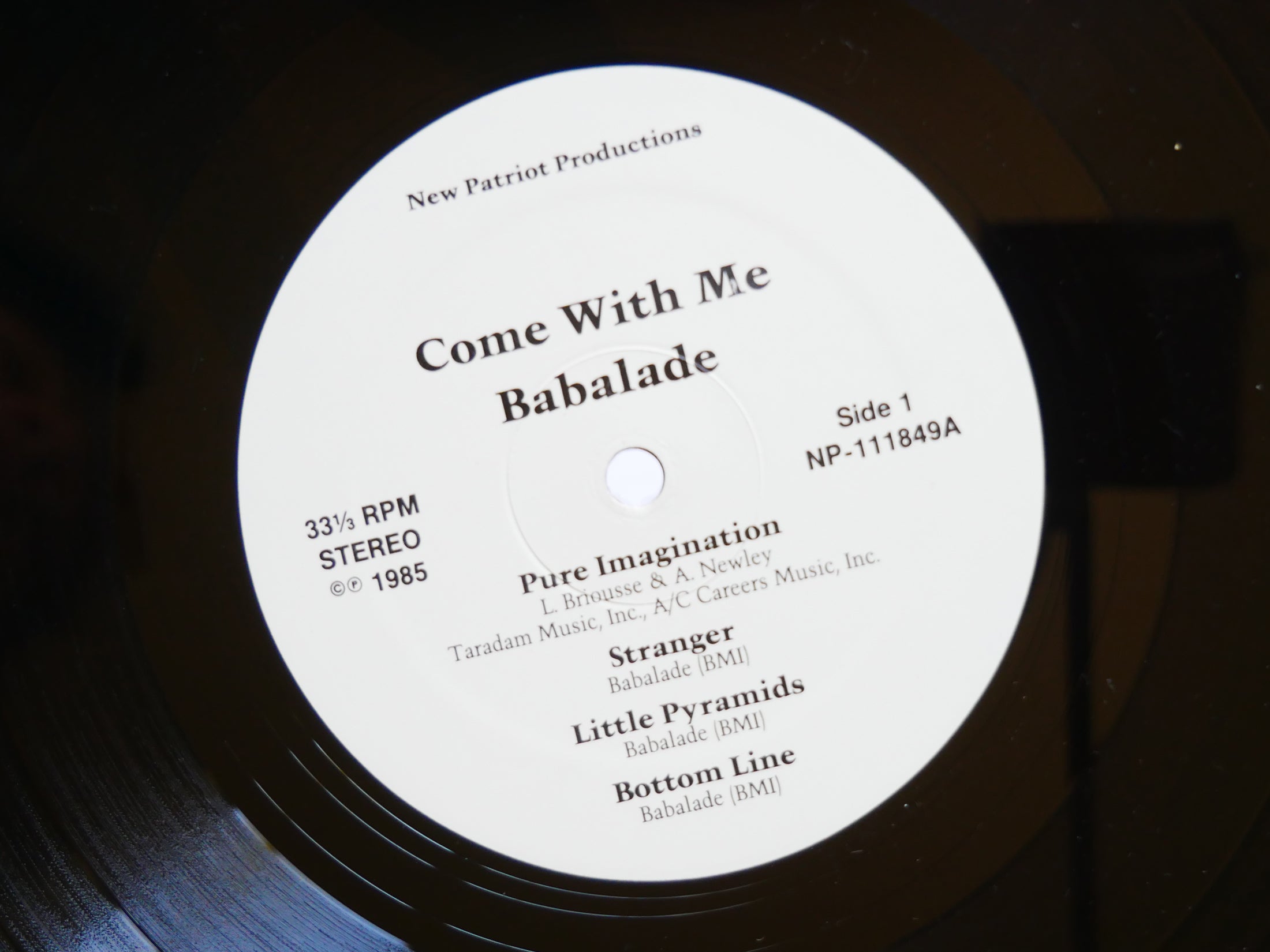 Signed by BABALADE E. OLAMINA Come With Me LP NEW PATRIOT NP-112849 US 1985 VG+