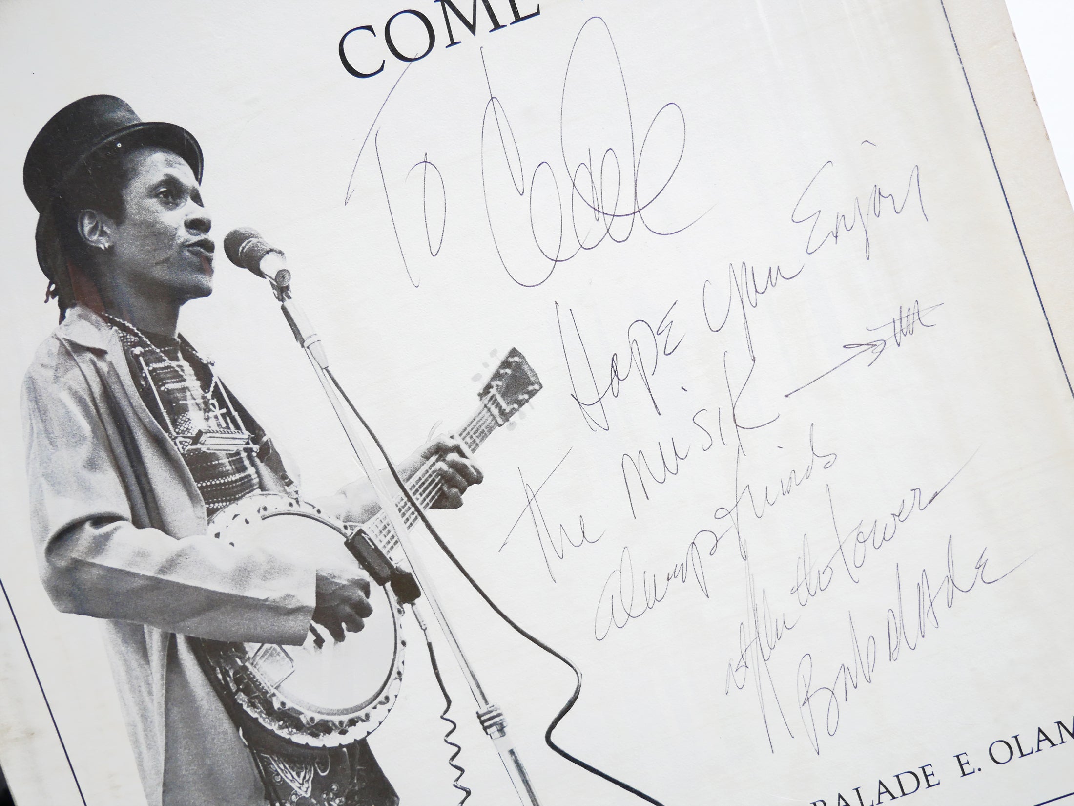 Signed by BABALADE E. OLAMINA Come With Me LP NEW PATRIOT NP