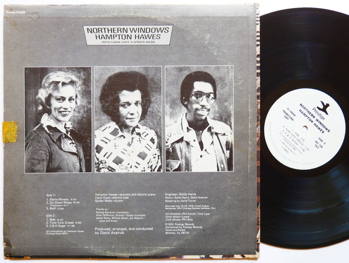 HAMPTON HAWES Northern Windows LP PRESTIGE P-10088 US 1974 PROMO David Axelrod
