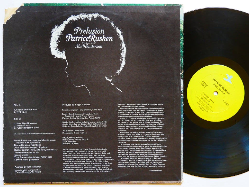 PATRICE RUSHEN Prelusion LP PRESTIGE P 10089 US 1974 Jazz Funk Joe Henderson