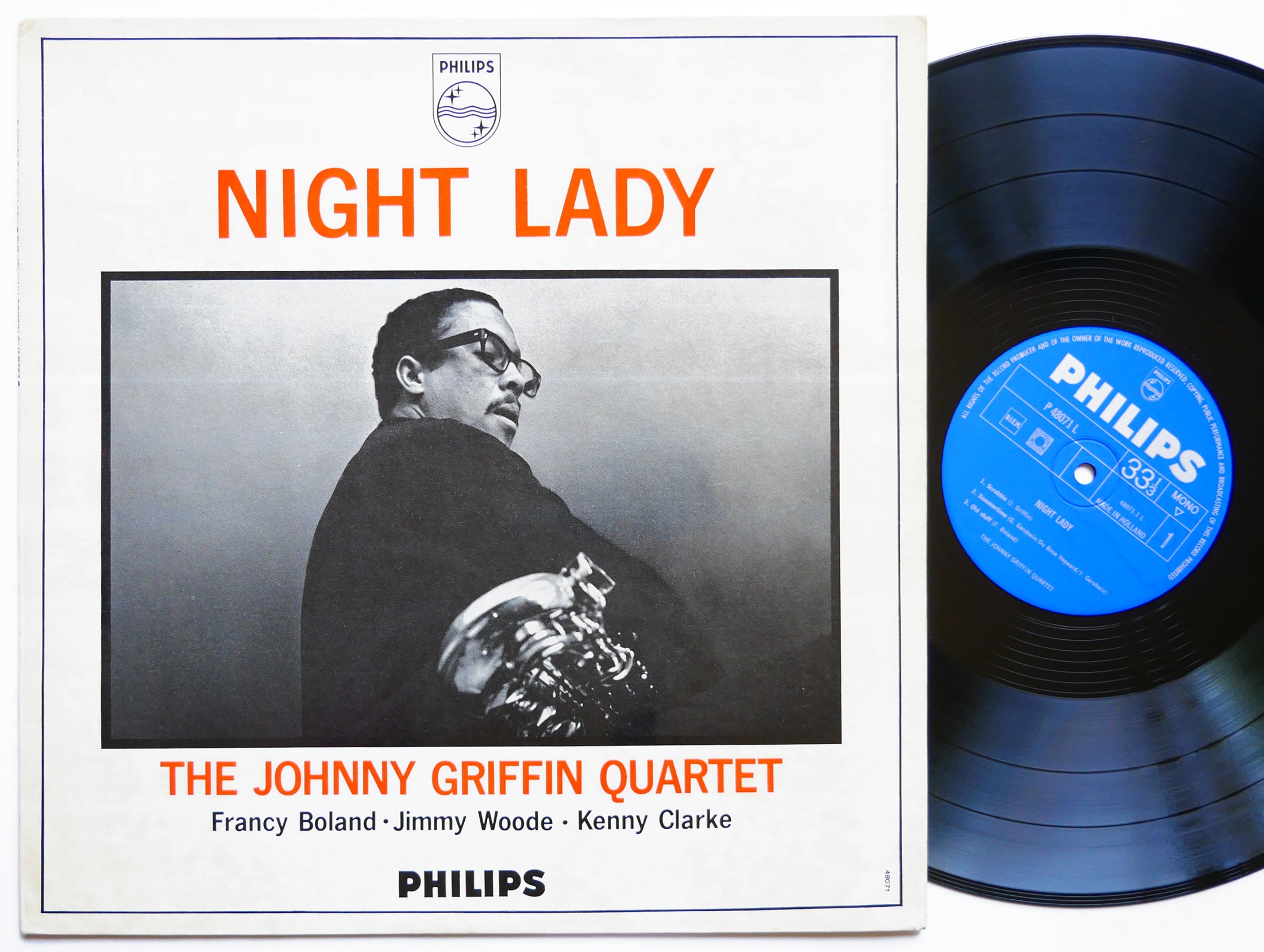 JOHNNY GRIFFIN Quartet Night Lady LP PHILIPS P 48071 L NETHERLANDS 1964 CLEAN