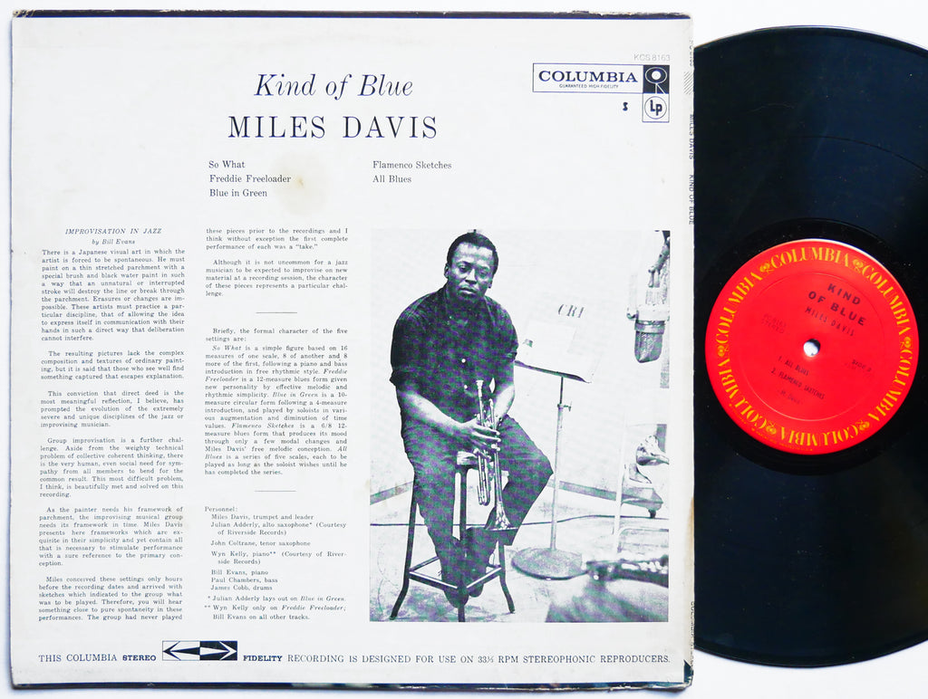MILES DAVIS Kind Of Blue LP COLUMBIA PC 8163 US 1977 John Coltrane Bill Evans