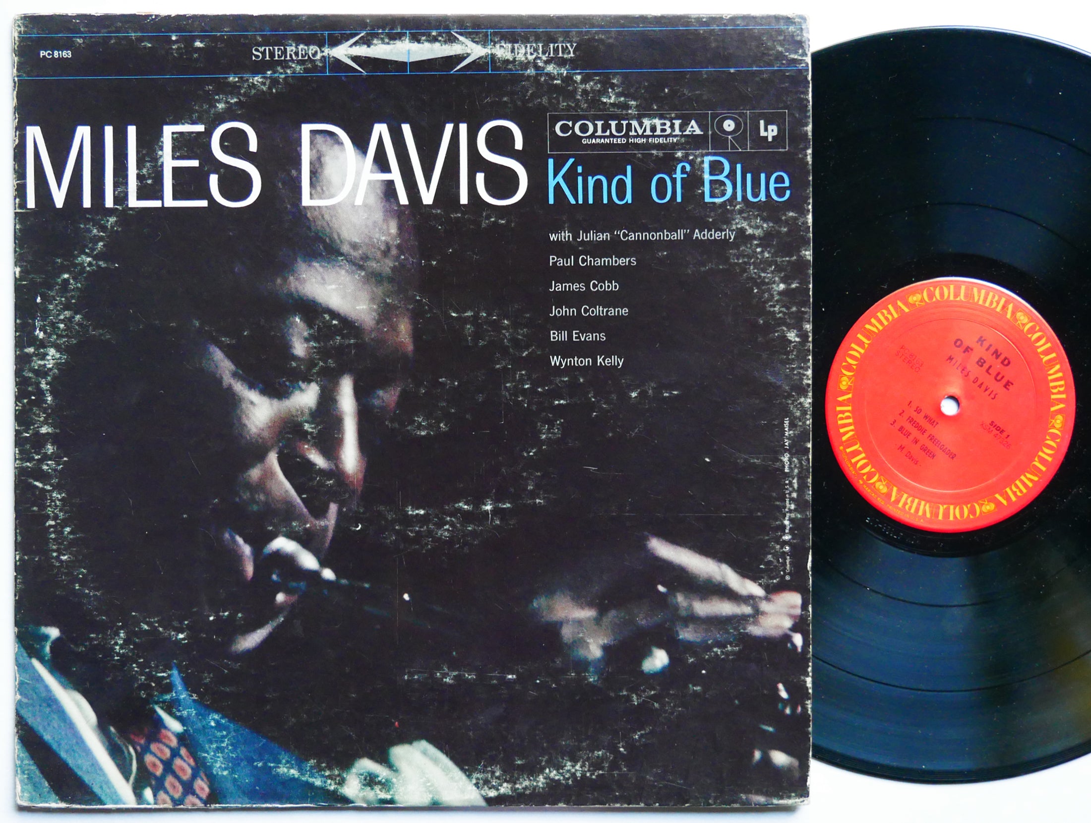 MILES DAVIS Kind Of Blue LP COLUMBIA PC 8163 US 1977 John Coltrane Bill Evans