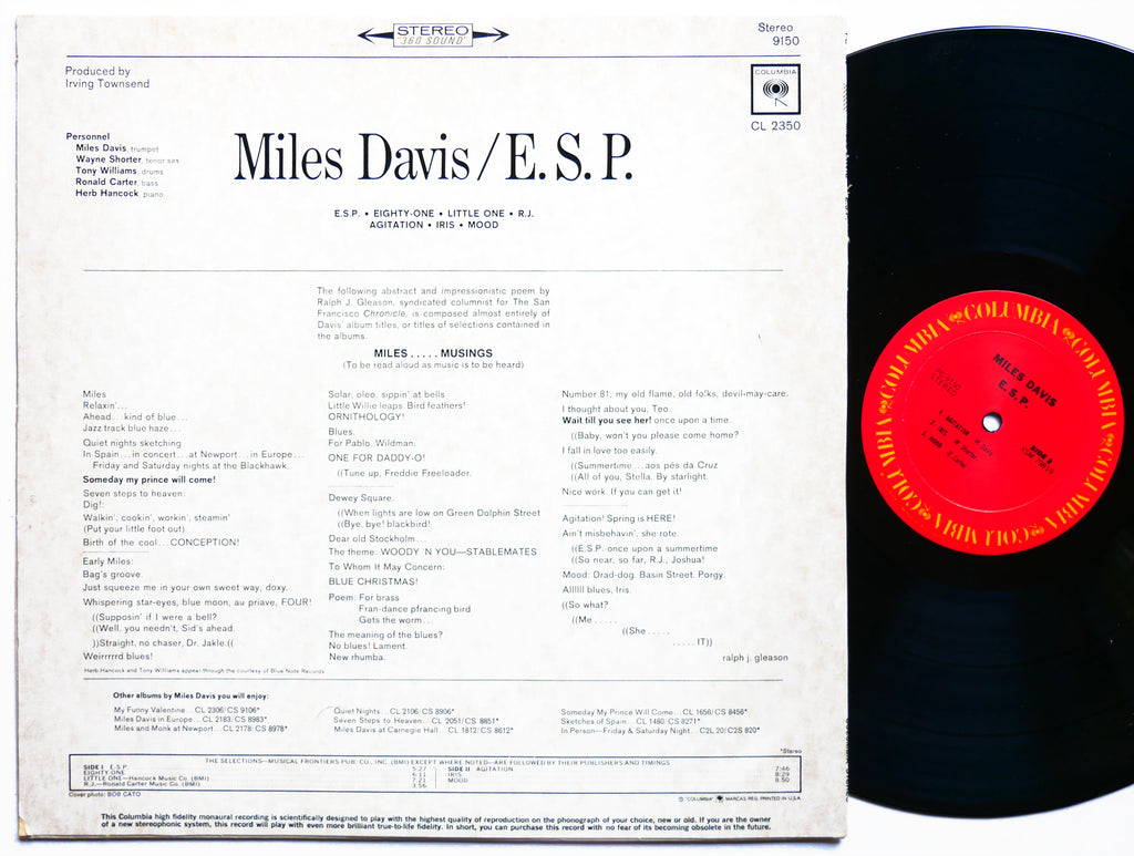 MILES DAVIS E.S.P. LP COLUMBIA PC 9150 US 1973 Wayne Shorter Herb Hancock