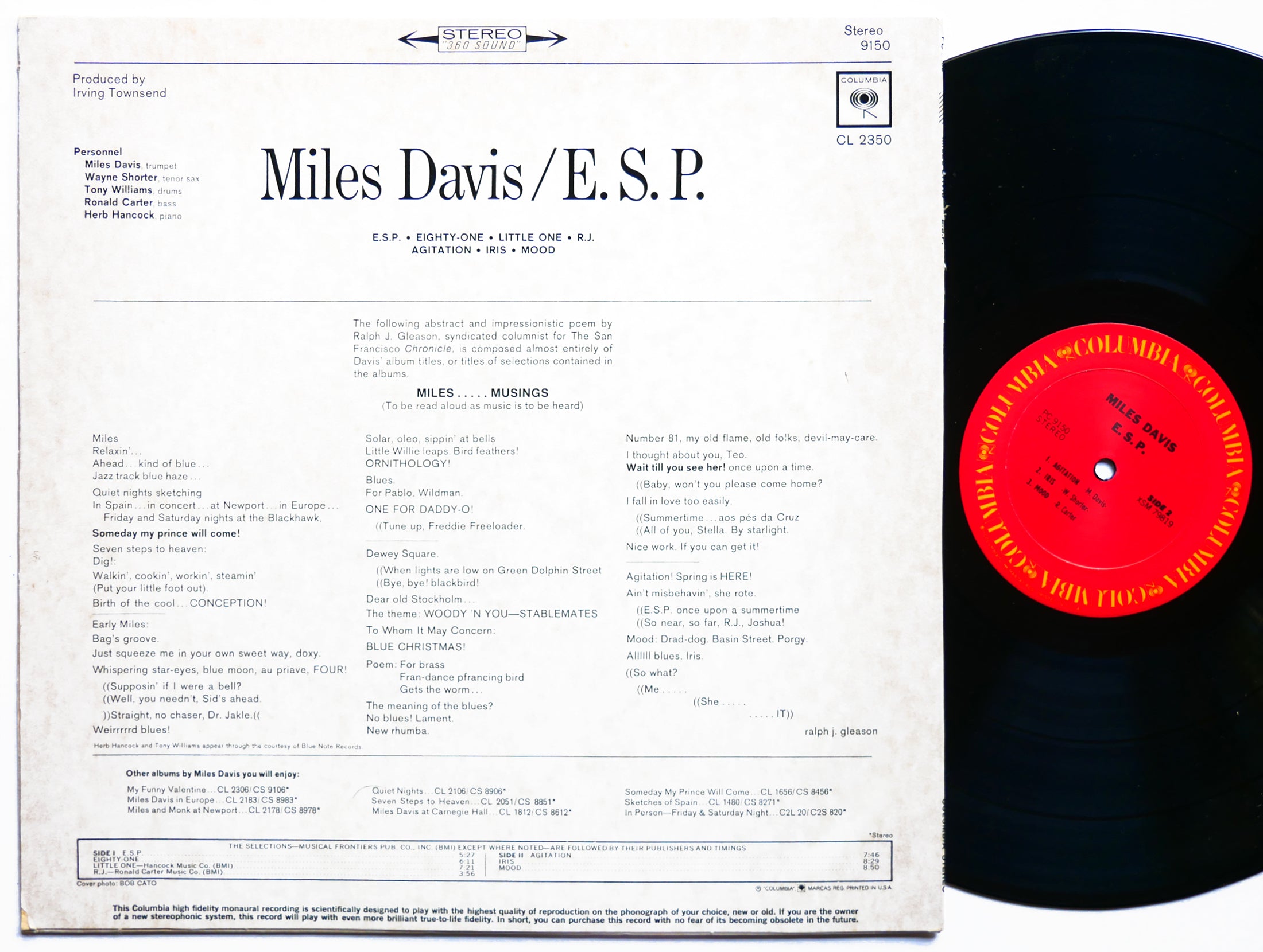 MILES DAVIS E.S.P. LP COLUMBIA PC 9150 US 1973 Wayne Shorter Herb Hancock