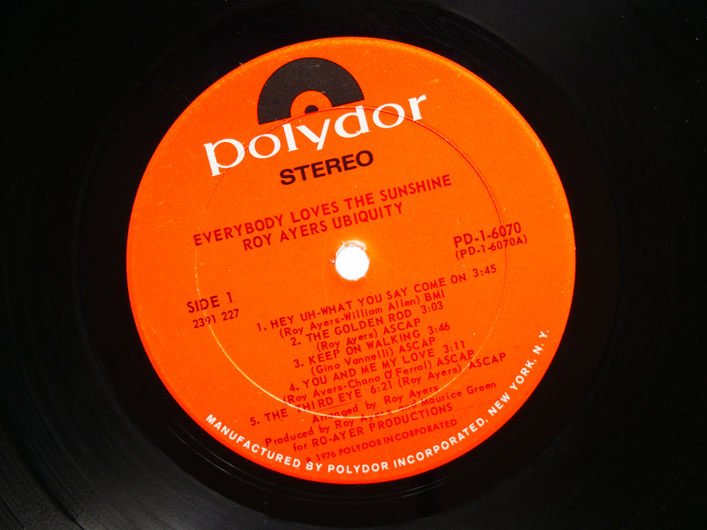 ROY AYERS UBIQUITY Everybody Loves The Sunshine LP POLYDOR PD-1-6070 US 1976