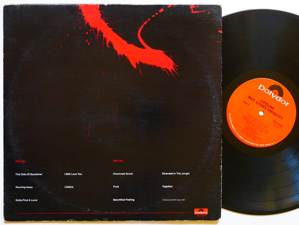 ROY AYERS Ubiquity Lifeline LP POLYDOR PD-1-6108 US 1977 Dee Dee Bridgewater