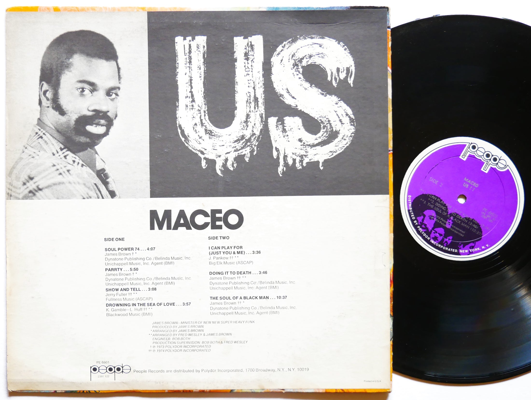 MACEO PARKER Us LP PEOPLE PE 6601 US 1974 FUNK SOUL Fred Wesley James Brown JB's