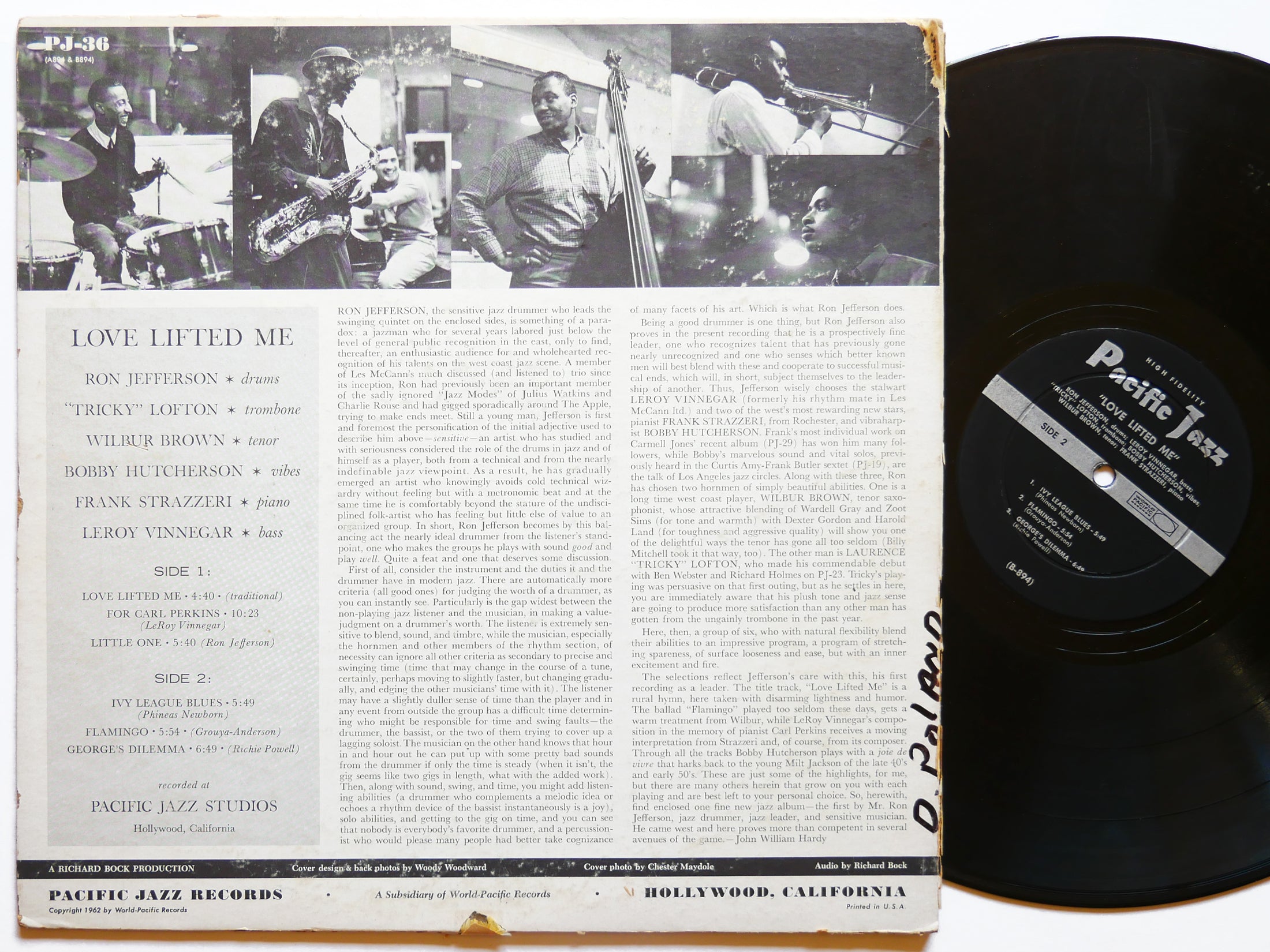 RON JEFFERSON Love Lifted Me LP PACIFIC JAZZ PJ-36 US 1962 MONO Bobby Hutcherson