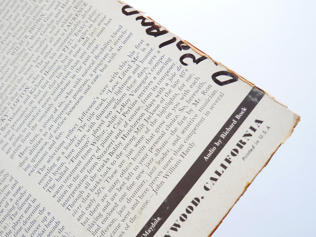 RON JEFFERSON Love Lifted Me LP PACIFIC JAZZ PJ-36 US 1962 MONO Bobby Hutcherson