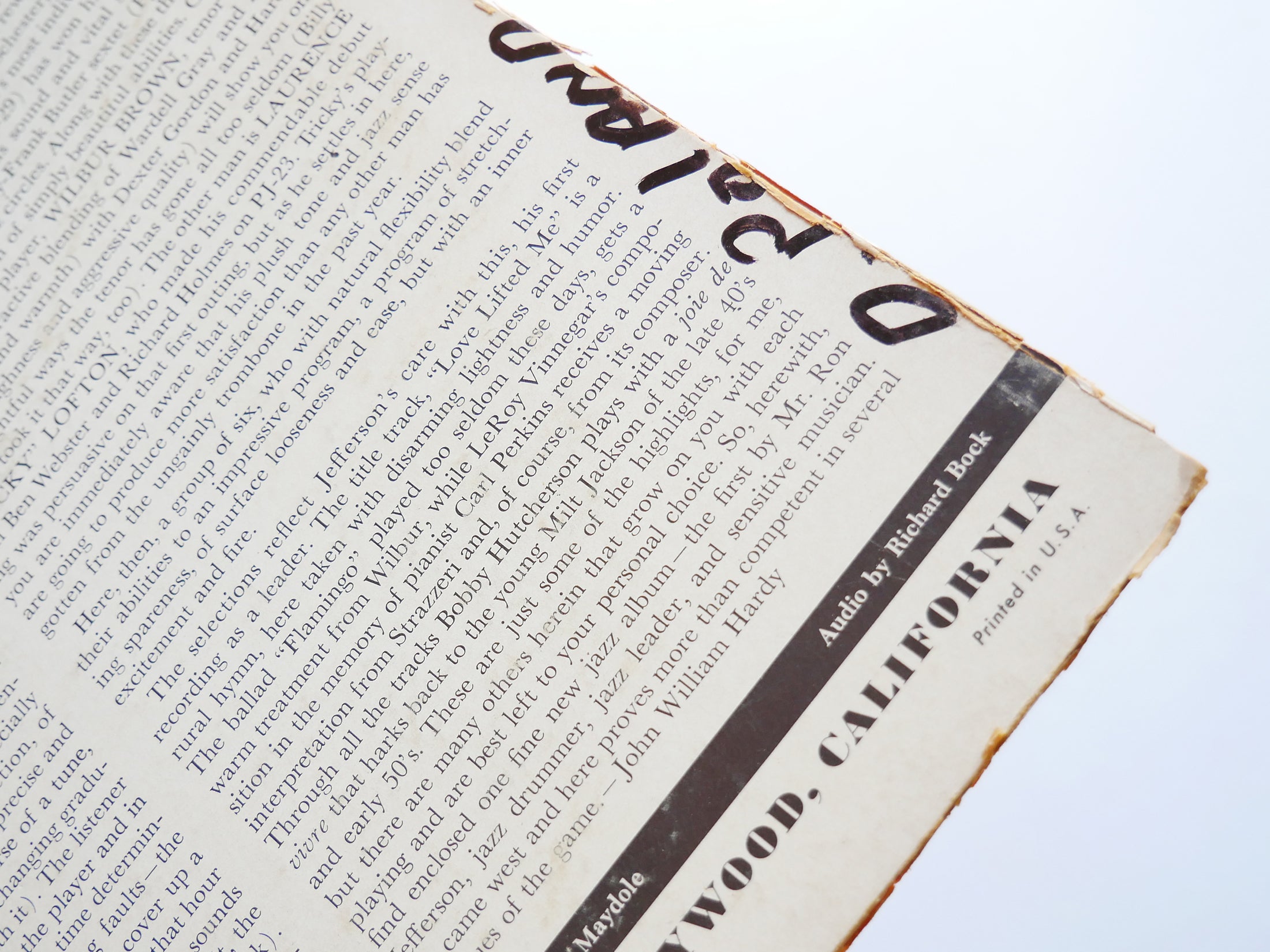 RON JEFFERSON Love Lifted Me LP PACIFIC JAZZ PJ-36 US 1962 MONO Bobby Hutcherson