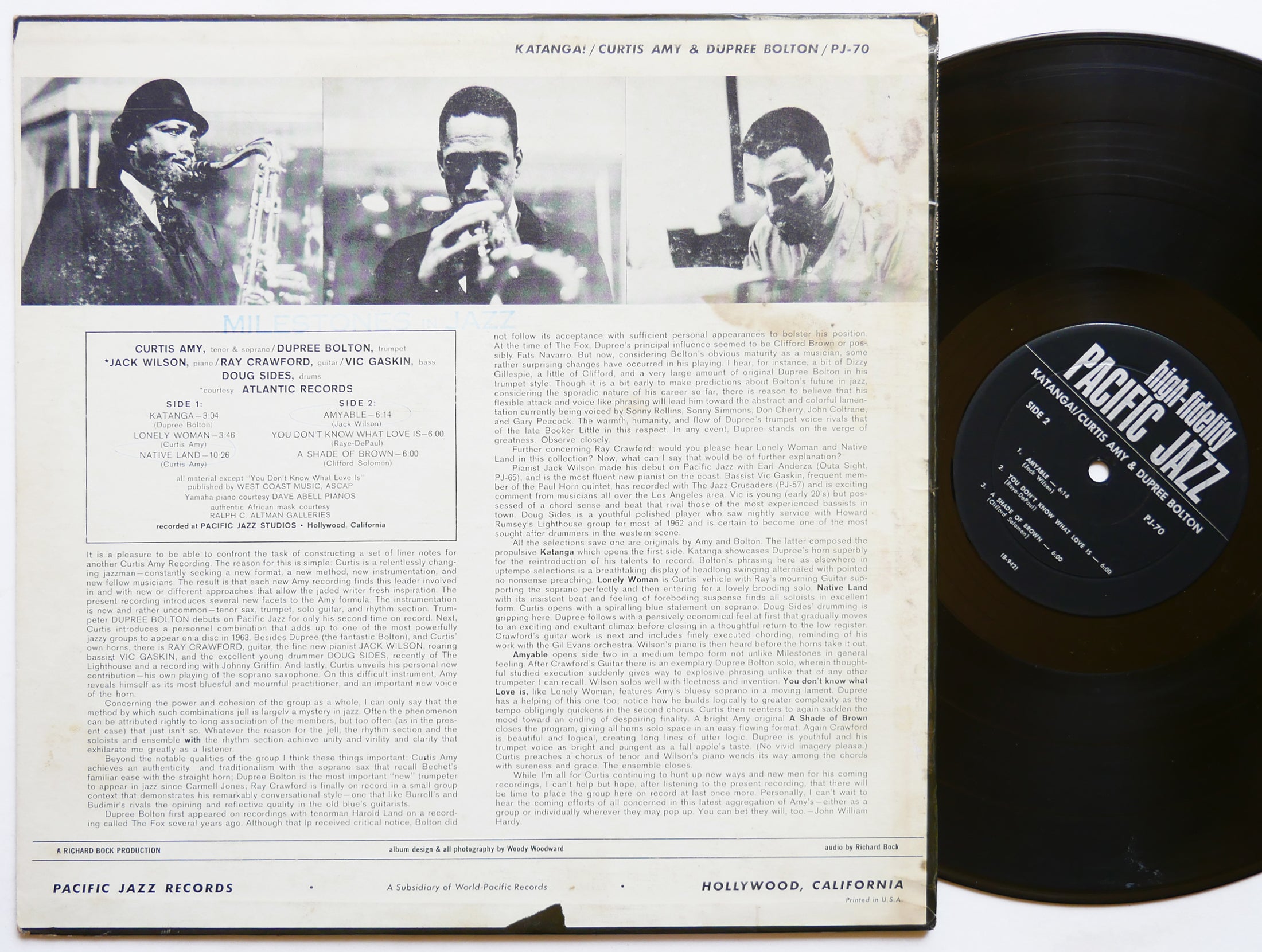 CURTIS AMY & DUPREE BOLTON Katanga! LP PACIFIC JAZZ PJ-70 Orig US 1963 MONO