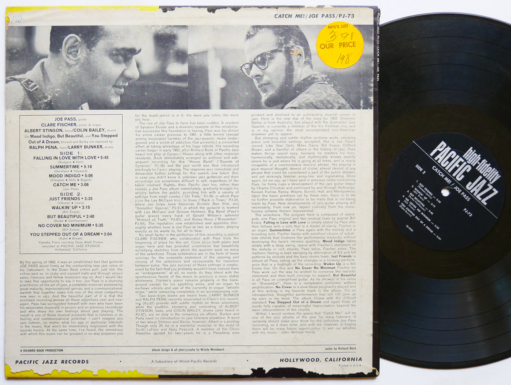 JOE PASS CLARE FISCHER Catch Me! LP PACIFIC JAZZ PJ-73 Orig US 1963 MONO JAZZ