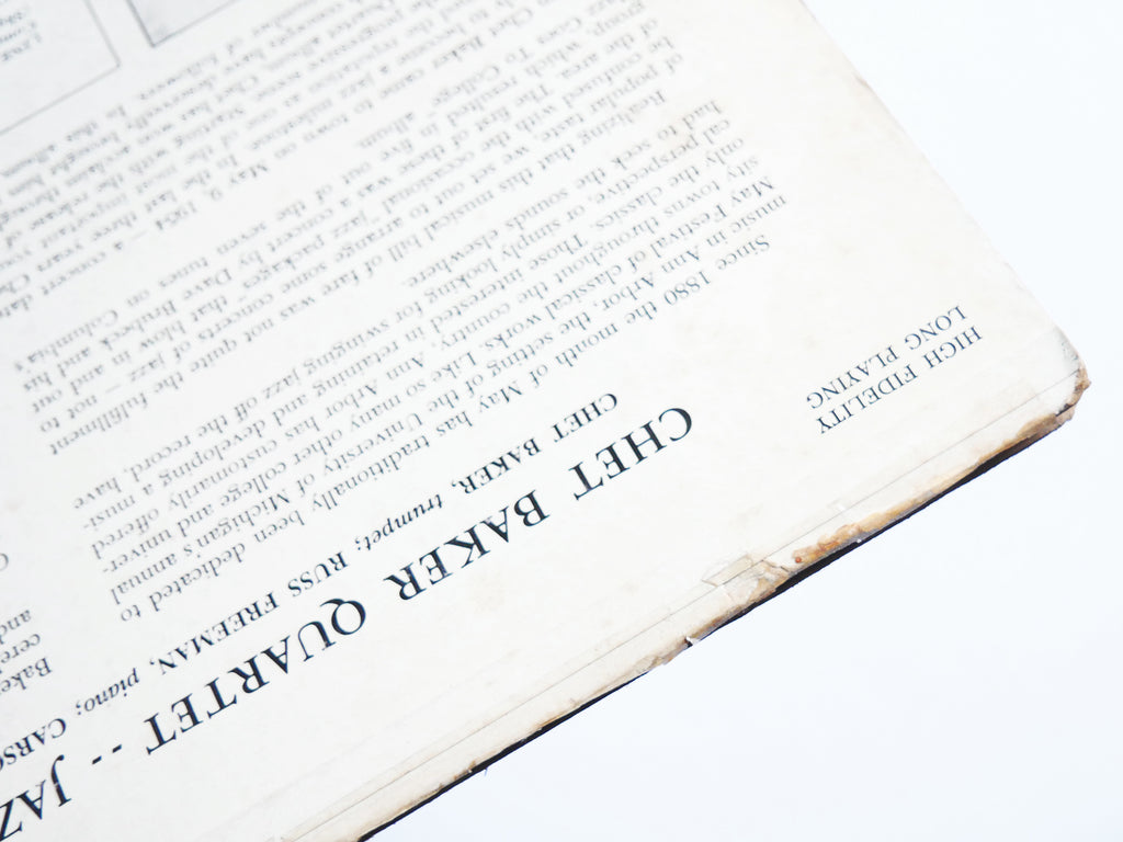 CHET BAKER Quartet Jazz At Ann Arbor LP PACIFIC JAZZ PJ 1203 US 1955 DG MONO