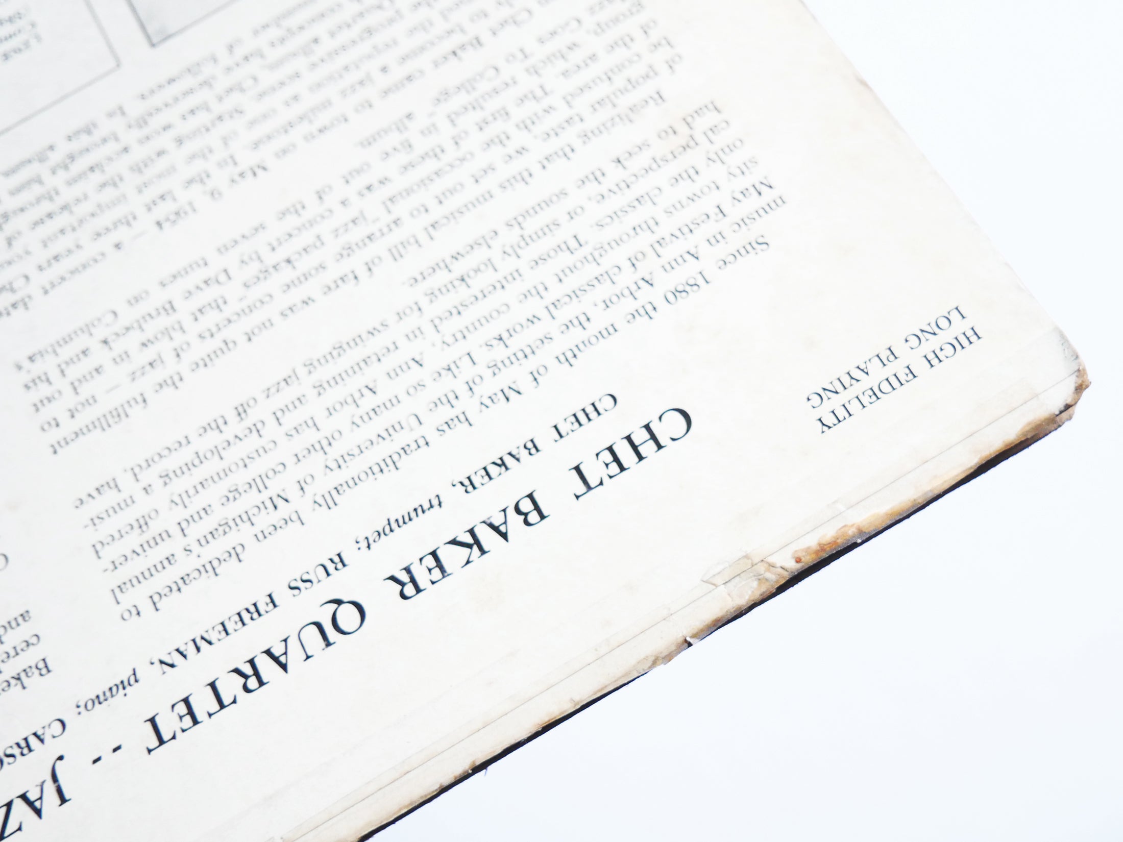 CHET BAKER Quartet Jazz At Ann Arbor LP PACIFIC JAZZ PJ 1203 US 1955 DG MONO