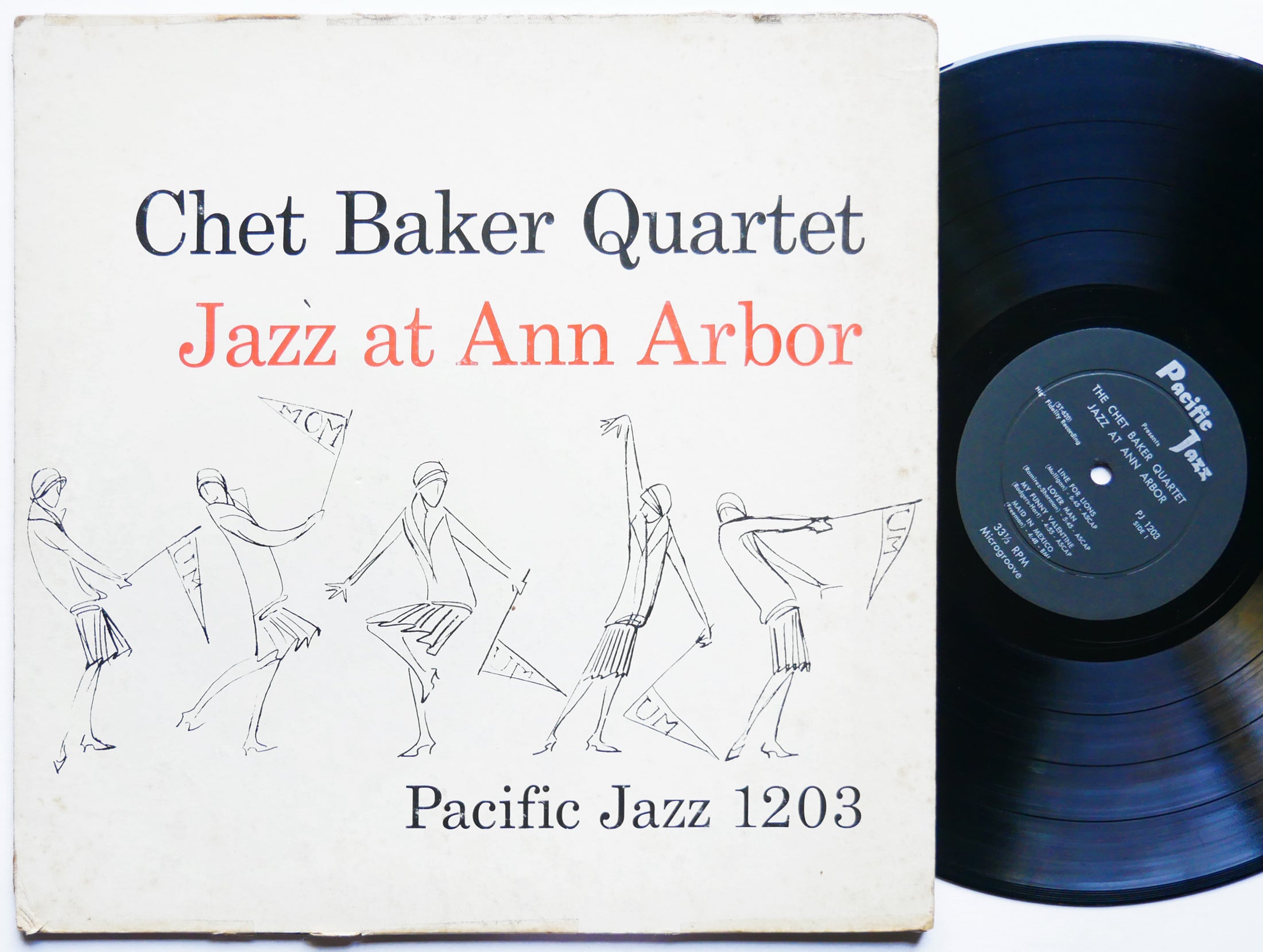 CHET BAKER Quartet Jazz At Ann Arbor LP PACIFIC JAZZ PJ 1203 US 1955 DG MONO