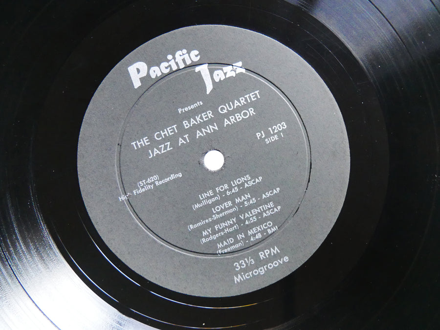 CHET BAKER Quartet Jazz At Ann Arbor LP PACIFIC JAZZ PJ 1203 US 1955 DG MONO