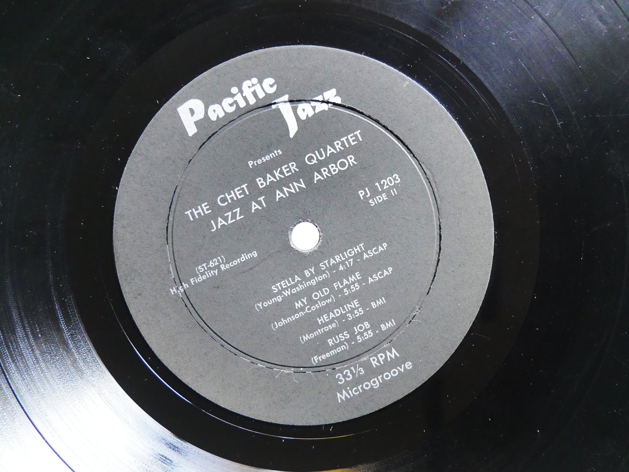 CHET BAKER Quartet Jazz At Ann Arbor LP PACIFIC JAZZ PJ 1203 US 1955 DG MONO