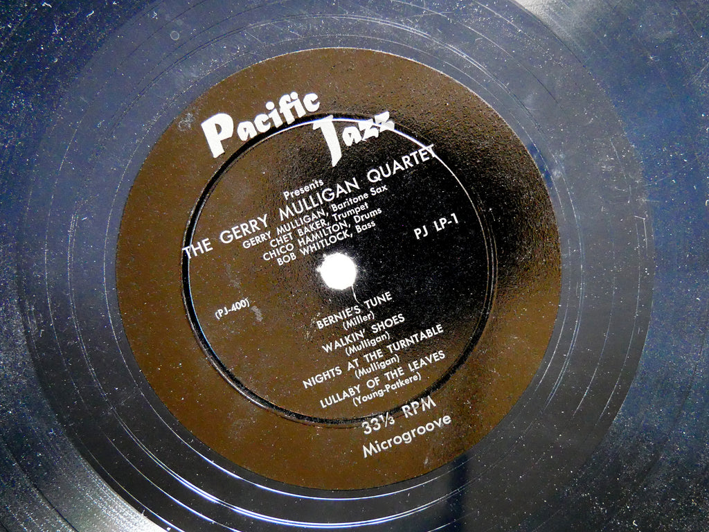 GERRY MULLIGAN Quartet 10" LP PACIFIC JAZZ PLJP-1 US 1952 DG MONO Chet Baker