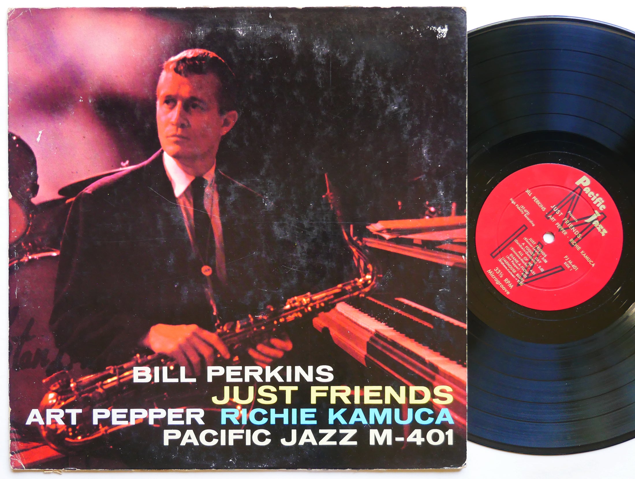 BILL PERKINS ART PEPPER RICHIE KAMUCA Just Friends LP PACIFIC JAZZ M-401 US 1957