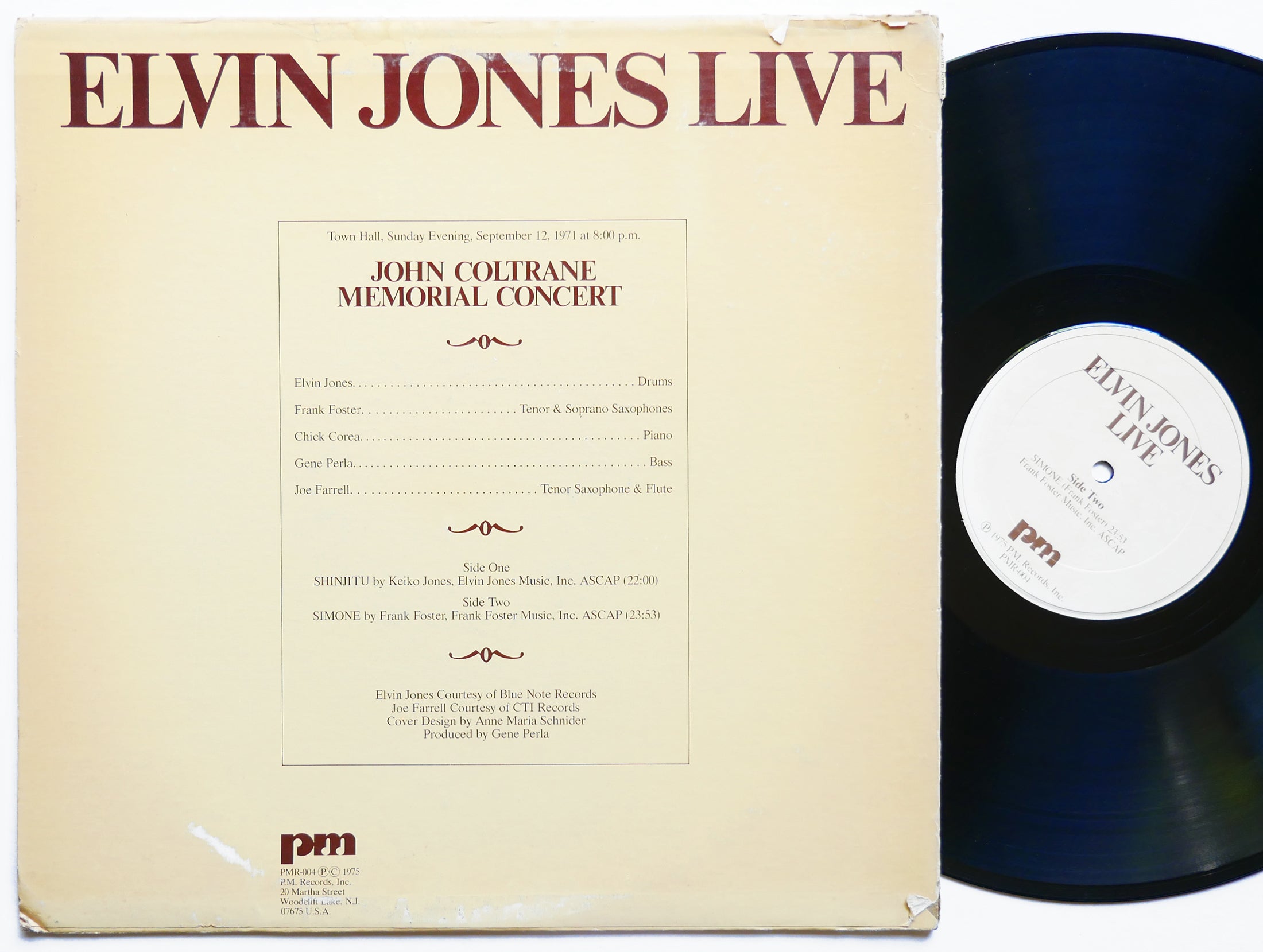 ELVIN JONES Live LP PM PMR-004 US 1980 Chick Corea Joe Farrell Frank Foster