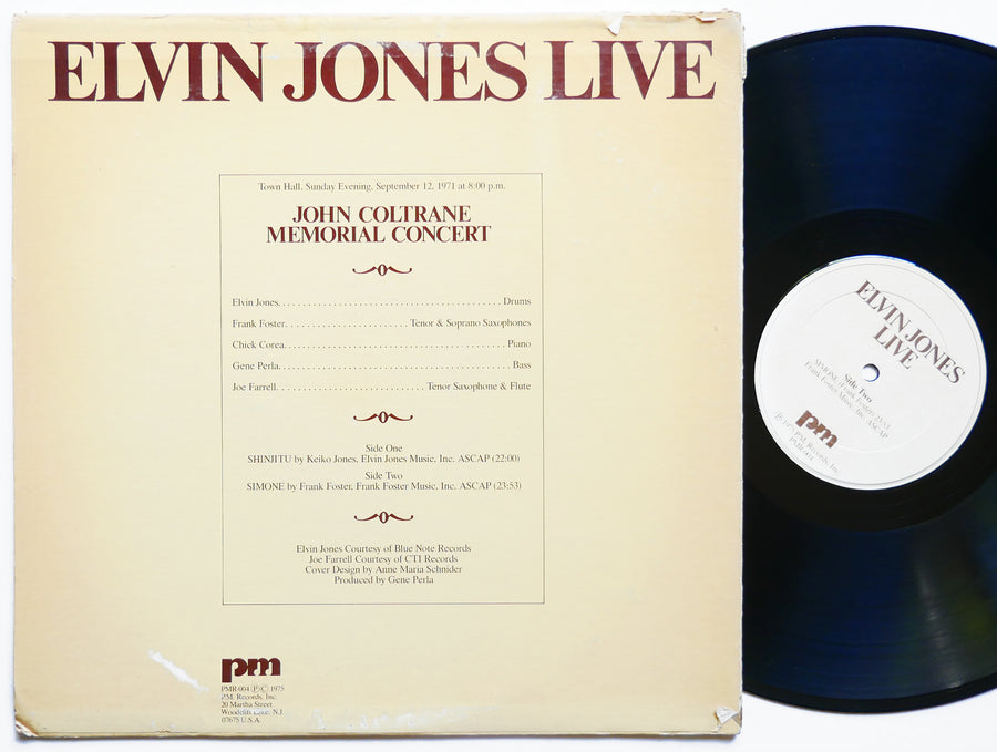 ELVIN JONES Live LP PM PMR-004 US 1980 Chick Corea Joe Farrell Frank Foster