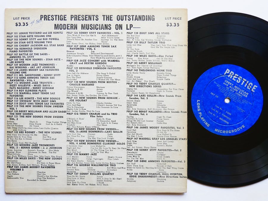 GERRY MULLIGAN ALLEN EAGER The New Sounds 10" LP PRESTIGE PRLP 120 US 1952 MONO