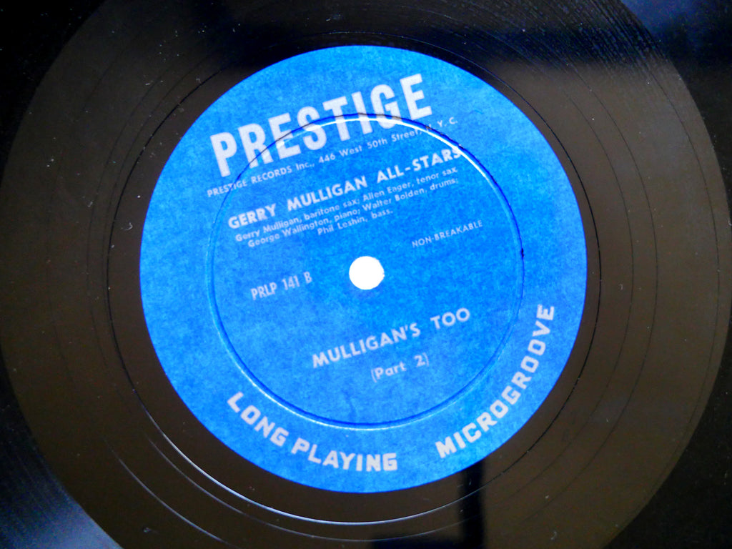 GERRY MULLIGAN Mulligan's Too 10" LP PRESTIGE 141 US 1953 MONO George Wallington