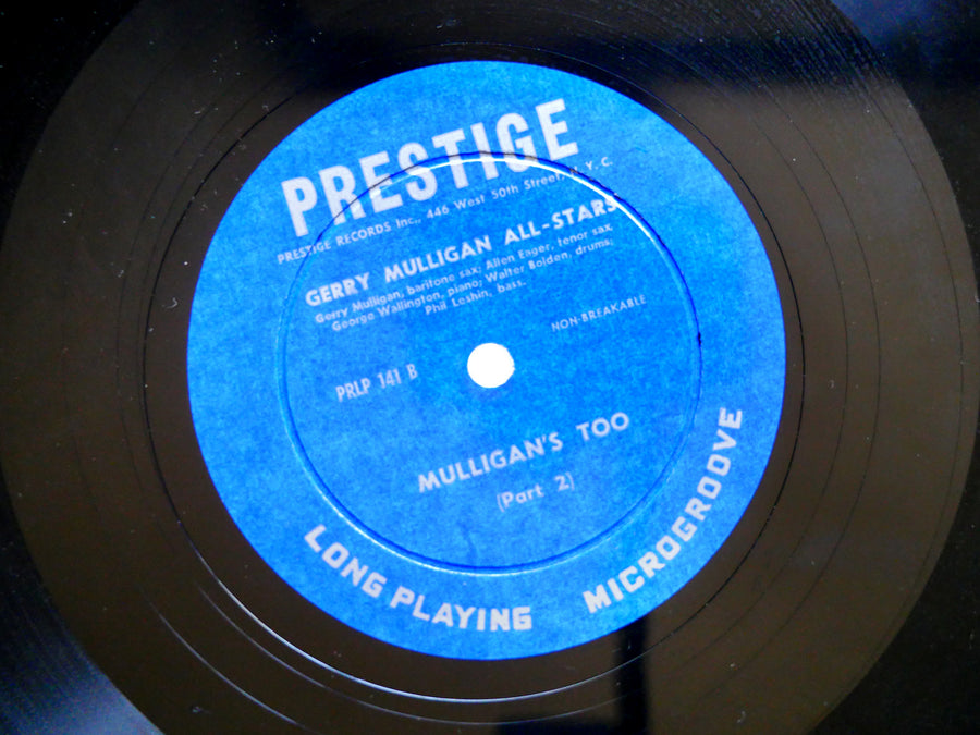 GERRY MULLIGAN Mulligan's Too 10" LP PRESTIGE 141 US 1953 MONO George Wallington