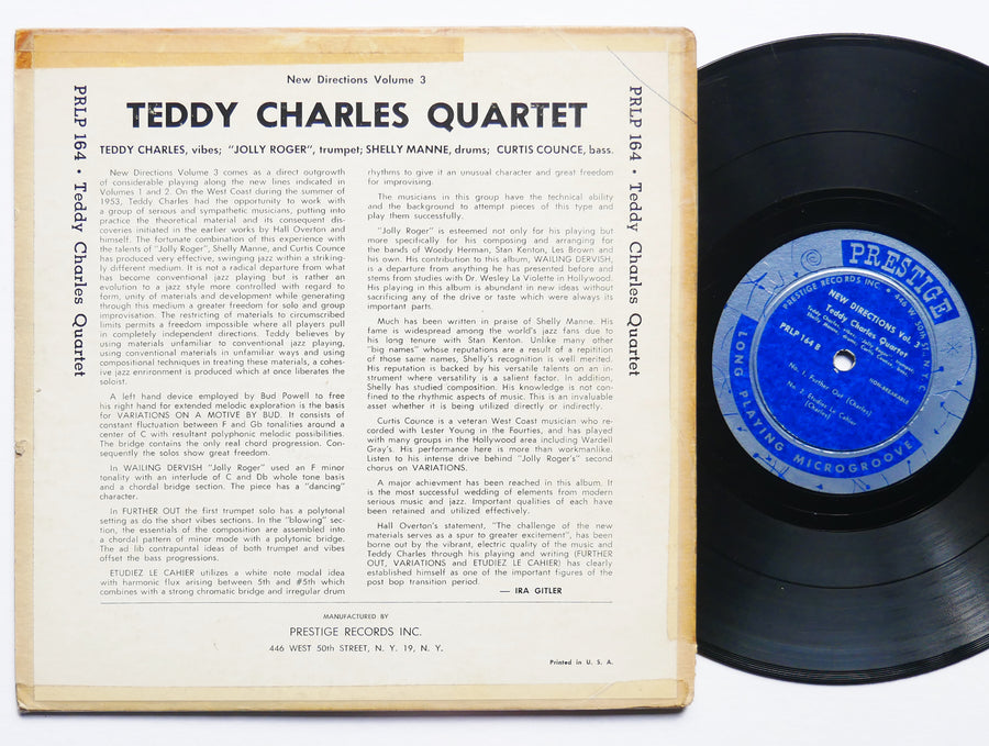 TEDDY CHARLES Quartet New Directions 3 10" LP PRESTIGE PRLP 164 Curtis Counce